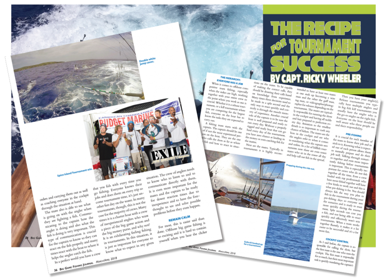 The Big Game Fishing Journal The Recipe For Tournament Success by Capt